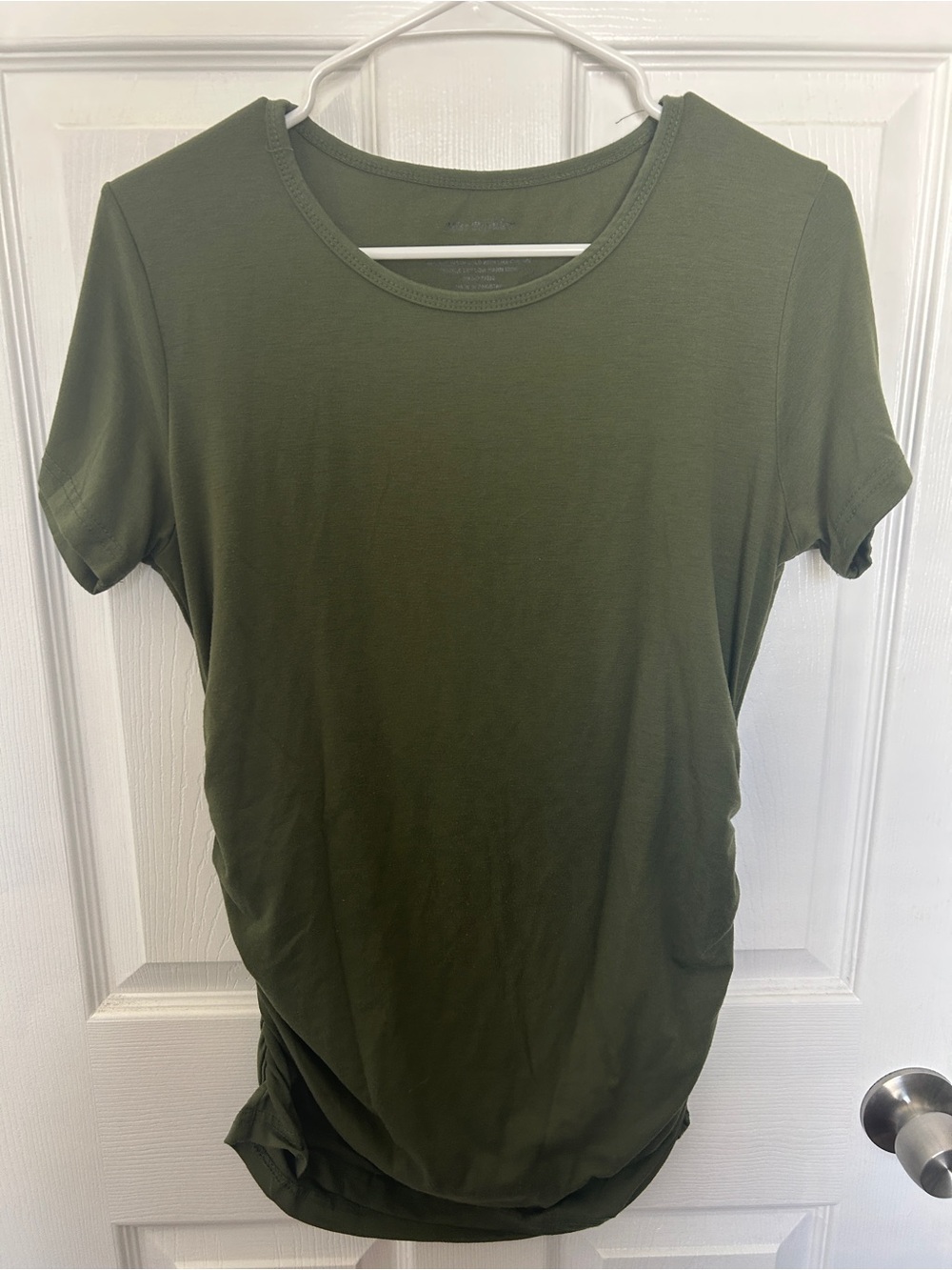 Miss Popular Maternity Olive Green Short Sleeve Top